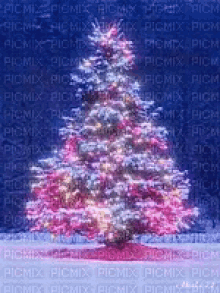 Christmas Tree Christmas Lights GIF - Christmas Tree Christmas Lights Snow GIFs