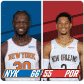 New York Knicks (66) Vs. Portland Trail Blazers (55) Half-time Break GIF - Nba Basketball Nba 2021 GIFs