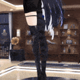 a statue of a woman standing in a room