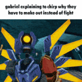 gabriel explaining why they have to make out instead of fight