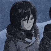 a black and white drawing of a girl in a fur coat