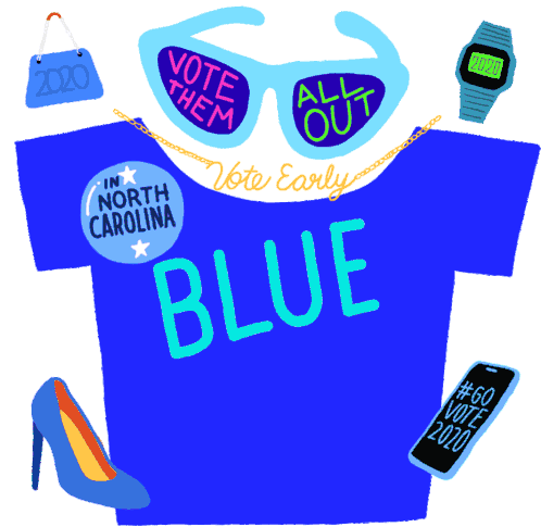 Blue Is The New Red Govote Sticker - Blue Is The New Red Govote Vote Early Stickers