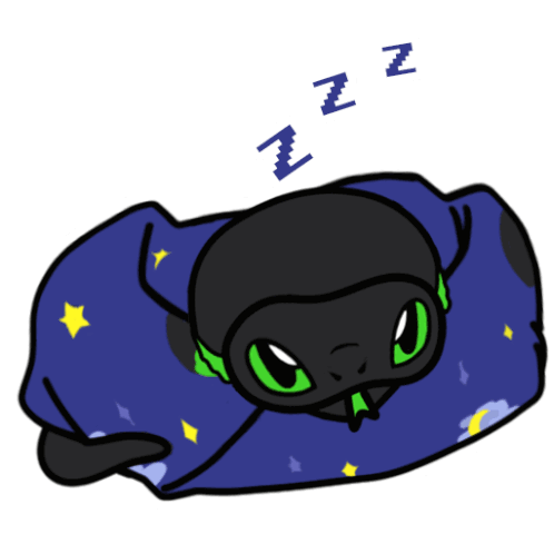 Sleepy Snake Sticker - Sleepy Eepy Sleep Stickers
