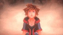 sora from kingdom hearts is looking at something