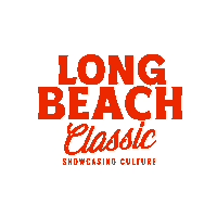 a logo for long beach classic showcased on a white background