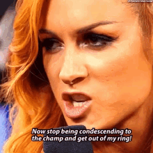 becky lynch condescending get out of my ring edge neck