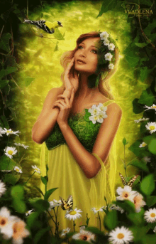 woman green nature