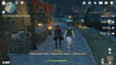 a screenshot of a video game with a character named paimon talking to raunak