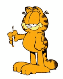 Garfield Blow Pen GIF - Garfield Blow Pen GIFs