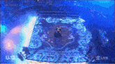 an aerial view of a wrestling ring that says usa on the bottom