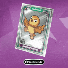a veefriends card with an owl on it