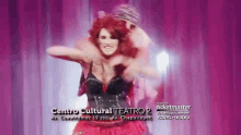 an ad for centro cultural teatro 2 shows a woman dancing