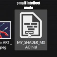 a screenshot of a file that says small intelligent mode