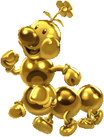 Wiggler Gold Sticker - Wiggler Gold Mario Kart Stickers