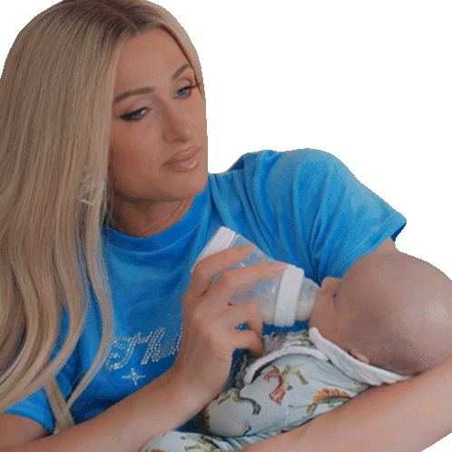 Feeding Baby Paris Hilton Sticker - Feeding Baby Paris Hilton Paris In Love Stickers