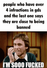 a man says i 'm sooo fucked next to a picture of him