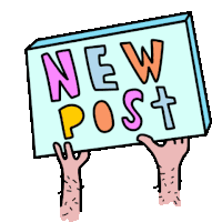 New Post Illustation Sticker - New Post Illustation Social Media Stickers