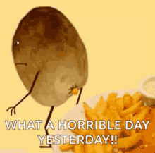 potato poop what a horrible day