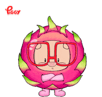 Angry Piggy Fruits Sticker