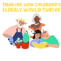 Imagine How Colorados Elderly Would Thrive If The Rich Contributed What They Owe Us Sticker - Imagine How Colorados Elderly Would Thrive If The Rich Contributed What They Owe Us Taxes Stickers