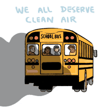 we all deserve clean air school bus kids climate change climate control