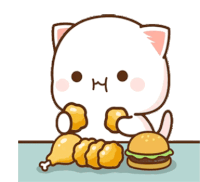 Burger Cat Sticker - Burger Cat Stickers