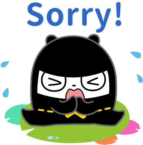 Ninja Bear Sorry Sticker - Ninja Bear Sorry Im Sorry Stickers