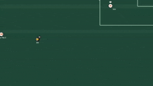 a soccer field with the words game paused on the top