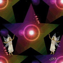 a picture of a fairy with the name j.s.s. on the bottom right