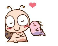 a cartoon snail is holding a heart in front of his eyes
