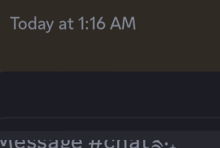 today at 1:16 am is written on a black background