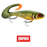 a rapala fishing lure with a long tail and hooks