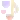 a pink , purple , and yellow music note with hearts around it on a white background .