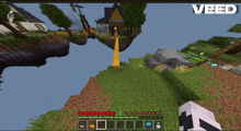a screenshot of a minecraft game with the word veed on the bottom right