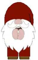 a pixel art of a santa claus with a white beard