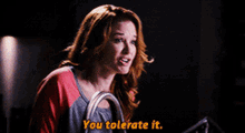 Greys Anatomy April Kepner GIF - Greys Anatomy April Kepner You Tolerate It GIFs