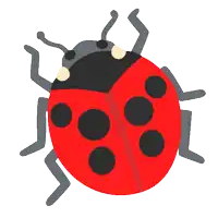 a ladybug with black spots on it 's back