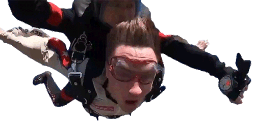 Skydiving Danny Mullen Sticker - Skydiving Danny Mullen Free Fall Stickers