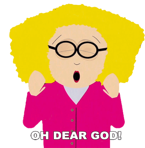 Oh Dear God Principal Victoria Sticker - Oh Dear God Principal Victoria South Park Stickers