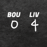 a black and white drawing of a man with the words bou and liv written on the bottom