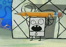 Pencil GIF - Doodlebob Spongebob Caveman GIFs