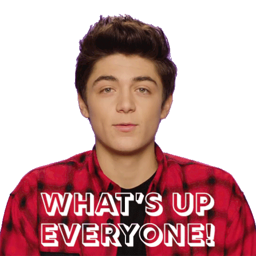 Whats Up Everyone Asher Angel Sticker - Whats Up Everyone Asher Angel Hello Everyone Stickers
