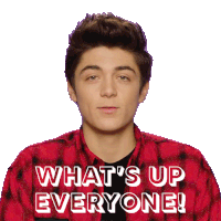 Whats Up Everyone Asher Angel Sticker - Whats Up Everyone Asher Angel Hello Everyone Stickers
