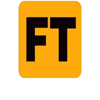 a yellow square with the letter ft in black letters