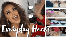 a collage of images with the words everyday hacks on it