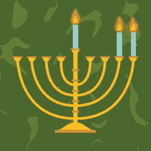 happy hanukkah day two second day menorah candles