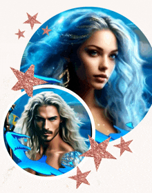a picture of a man and a woman with long hair