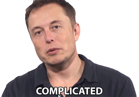 Complicated Elon Musk Sticker - Complicated Elon Musk Hard Stickers