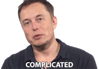 Complicated Elon Musk Sticker - Complicated Elon Musk Hard Stickers