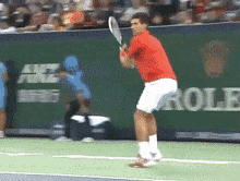 Novak Djokovic Forehand GIF - Novak Djokovic Forehand Fall Backwards GIFs